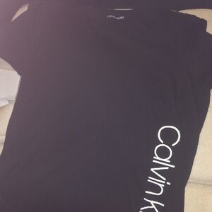 Calvin Klein Black Tee with White Logo